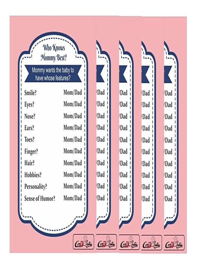 Crazy Sutra Playzo by Crazy Sutra Baby Shower Game Pack | Fun & Interactive Party Games for Mom & Dad Shower Celebrations | 50 Sheets | Premium 100 GSM Paper | Multicolor - Image 1